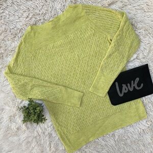 🎉HP🎉 Loft Boatneck Knit Sweater 💗 Lime Yellow